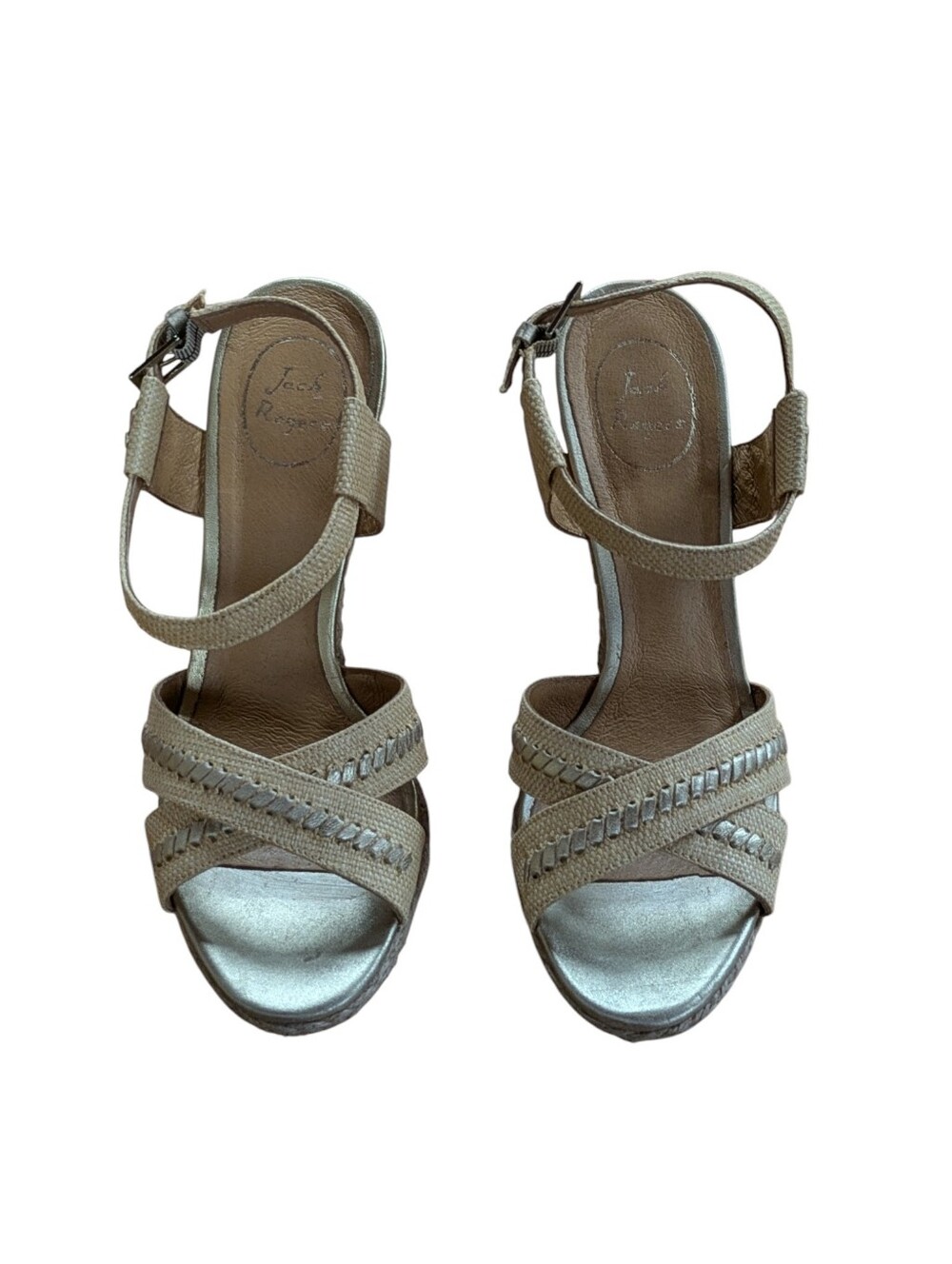 Jack Rogers Abbey Espadrille Wedge Sandals Size 9.5 - Picture 8 of 12
